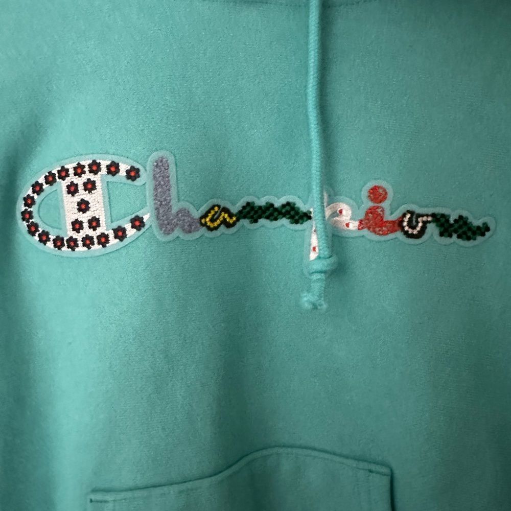 Champion heavyweight Hoodie Logo on front NWT - Picture 3 of 9